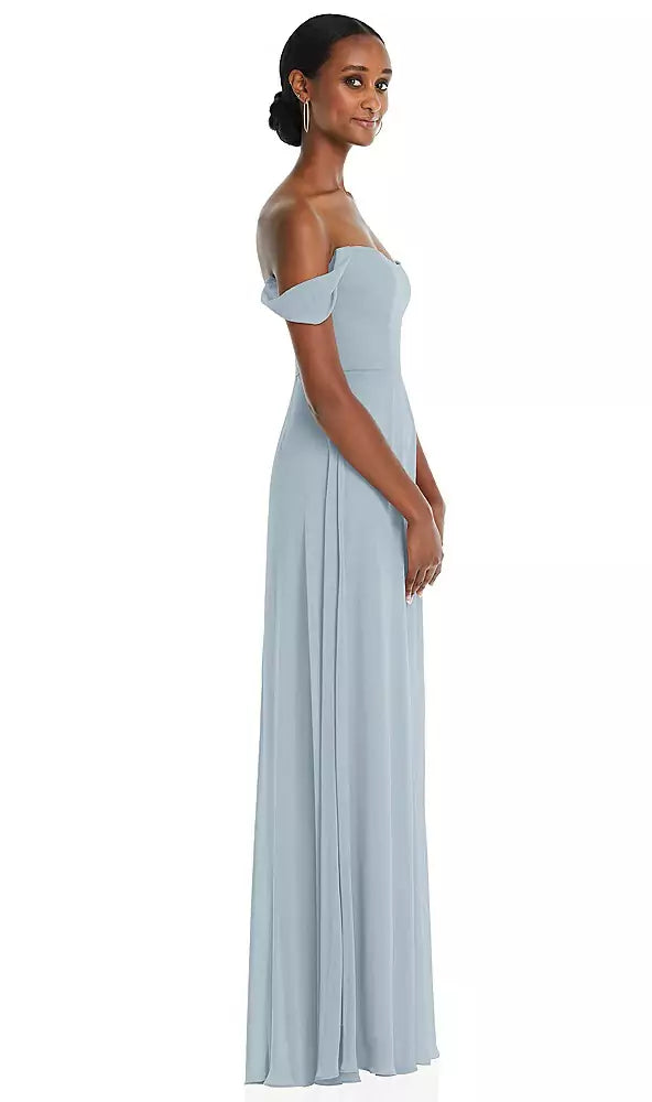 dessy collection off-the-shoulder maxi dress The Dessy Collection 3079